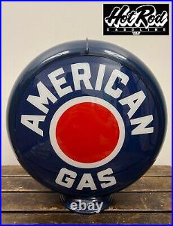 AMERICAN GAS Reproduction 13.5 Gas Pump Globe (Dark Blue Body)