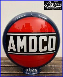 AMOCO Reproduction 13.5 Gas Pump Globe (Dark Blue Body)