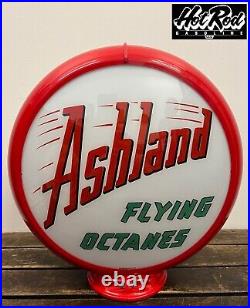 ASHLAND GASOLINE Reproduction 13.5 Gas Pump Globe (Red Body)