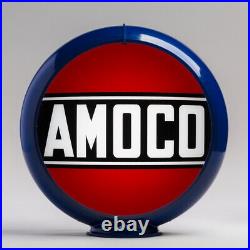 Amoco 13.5 Gas Pump Globe with Dark Blue Plastic Body (G258)