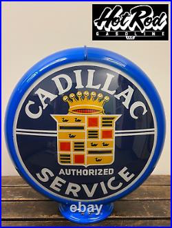 CADILLAC SERVICE Reproduction 13.5 Gas Pump Globe (Blue Body)