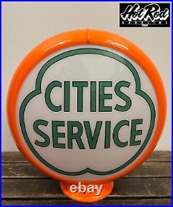 CITIES SERVICE Koolmotor Reproduction 13.5 Gas Pump Globe (Orange Body)