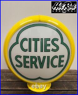 CITIES SERVICE Reproduction 13.5 Gas Pump Globe (Yellow Body)