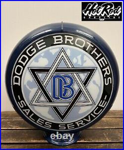 DODGE BROTHERS Sales Service Reproduction 13.5 Gas Pump Globe (Dark Blue Body)