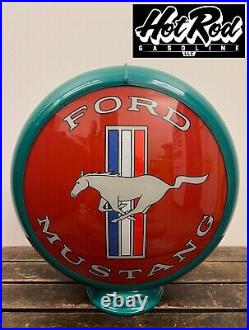 FORD MUSTANG Reproduction 13.5 Gas Pump Globe (Green Body)