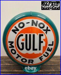 GULF NO-NOX Reproduction 13.5 Gas Pump Globe (Green Body)