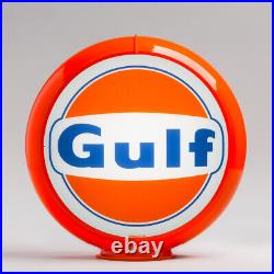 Gulf 1960's Logo 13.5 Gas Pump Globe with Orange Plastic Body (G138b)