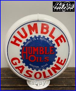 HUMBLE GASOLINE Reproduction 13.5 Gas Pump Globe (White Body)