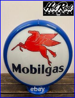 MOBIL Mobilgas Reproduction 13.5 Gas Pump Globe (Blue Body)