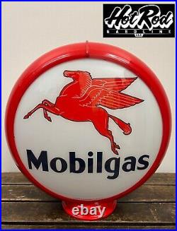 MOBIL Mobilgas Reproduction 13.5 Gas Pump Globe (Red Body)