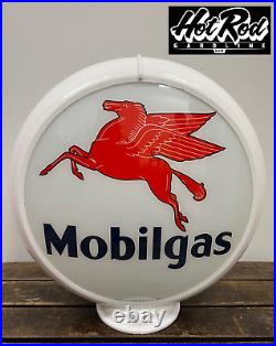 MOBIL Mobilgas Reproduction 13.5 Gas Pump Globe (White Body)