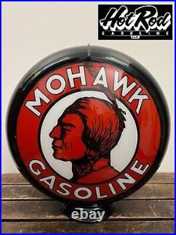 MOHAWK GASOLINE Reproduction 13.5 Gas Pump Globe (Black Body)