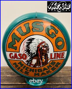 MUSGO Reproduction 13.5 Gas Pump Globe (Green Body)