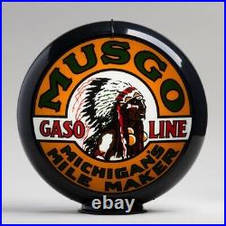 Musgo 13.5 Gas Pump Globe with Black Plastic Body (G153)
