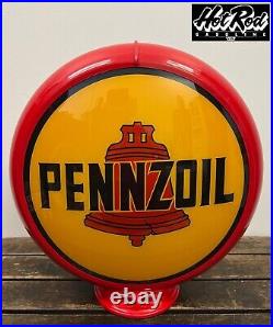PENNZOIL Reproduction 13.5 Gas Pump Globe (Red Body)