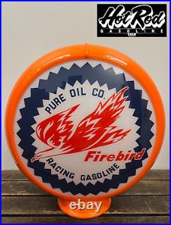 PURE FIREBIRD RACING Reproduction 13.5 Gas Pump Globe (Orange Body)