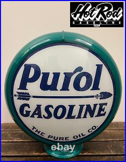 PUROL GASOLINE Reproduction 13.5 Gas Pump Globe (Green Body)
