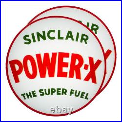 Pair of Sinclair Power-X 13.5 Gas Pump Lenses (G242)