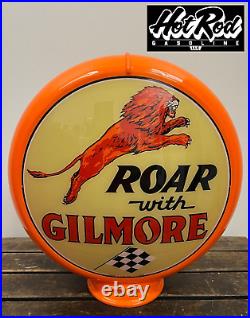 ROAR WITH GILMORE Reproduction 13.5 Gas Pump Globe (Orange Body)
