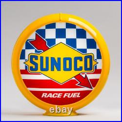 Sunoco Racing Gasoline 13.5 Gas Pump Globe with Yellow Plastic Body (G261)
