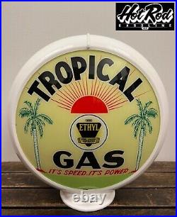 TROPICAL GAS Reproduction 13.5 Gas Pump Globe (White Body)