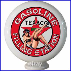 Texaco Filling Station Mini Gas Pump Globe Alloy Base LED Desk Lamp UK EU US