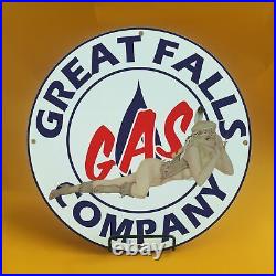 Vintage Great Gas Gasoline Porcelain Gas Service Station Auto Pump Plate Sign