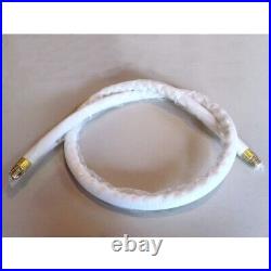White Cloth Hose 10' with 3/4 Brass Ends (HS105A)